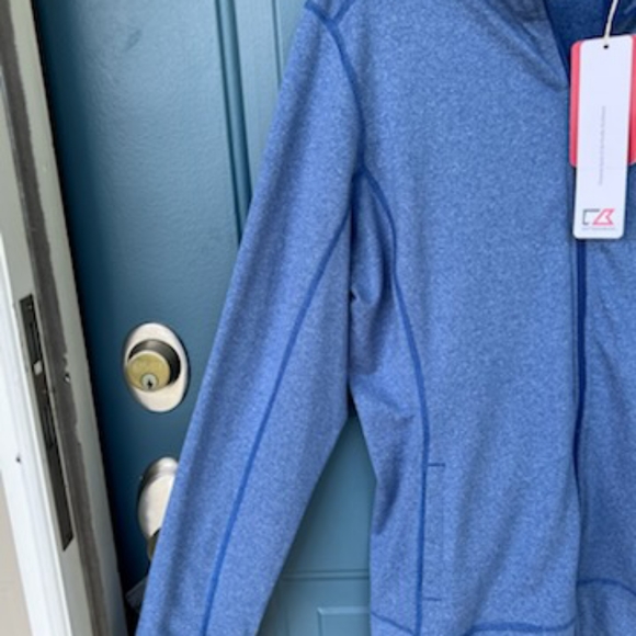 CUTTER & BUCK CB DRYTEC TOP SPIN BLUE FULL ZIP JACKET NWT SIZE LARGE - Picture 11 of 16
